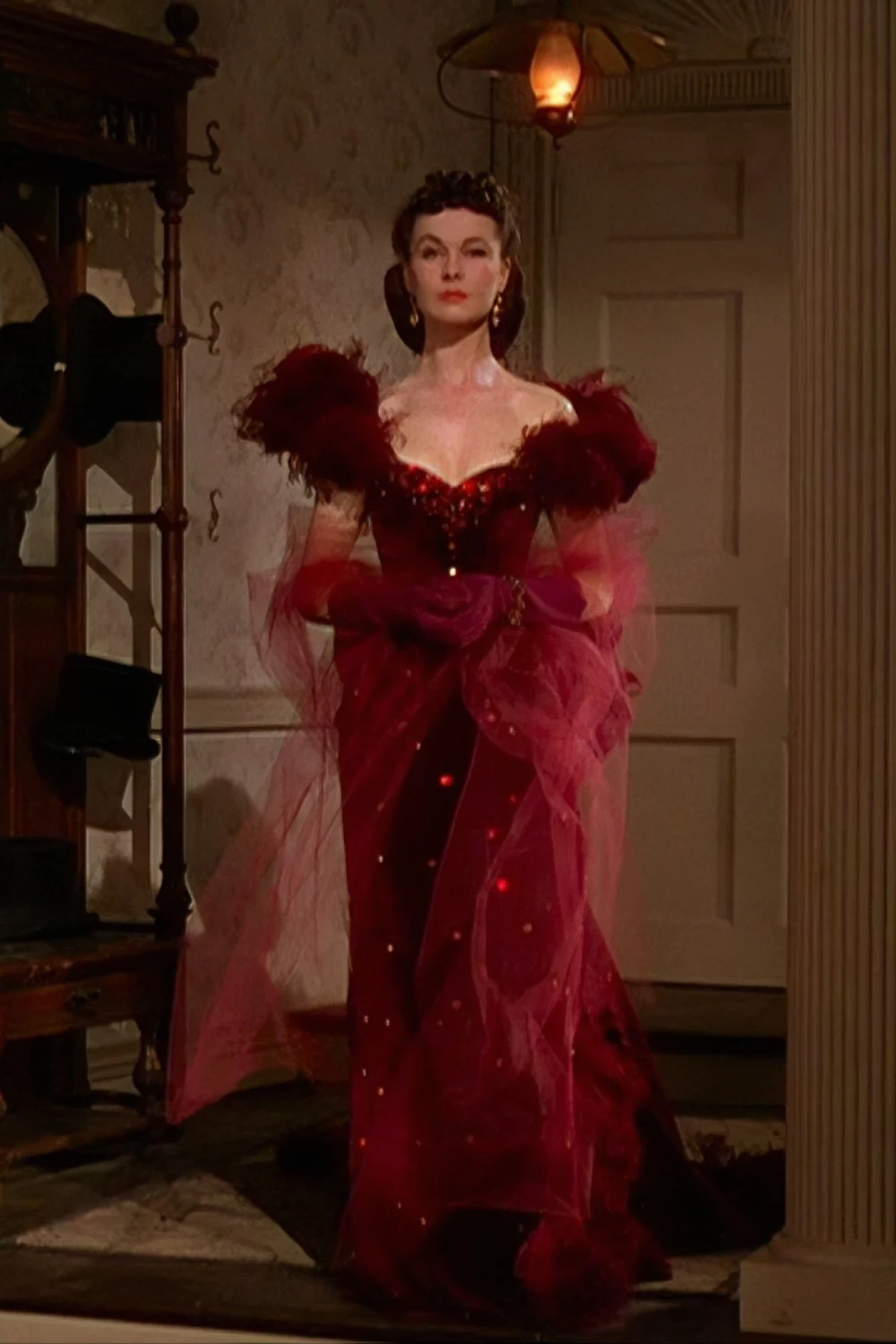 Red velvet Christmas gown